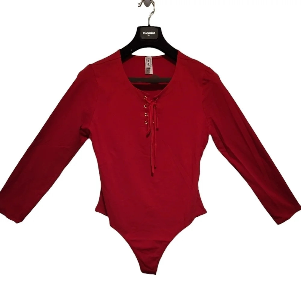 K+Glam Leotard PLUS SIZE - RED (Size 3X)